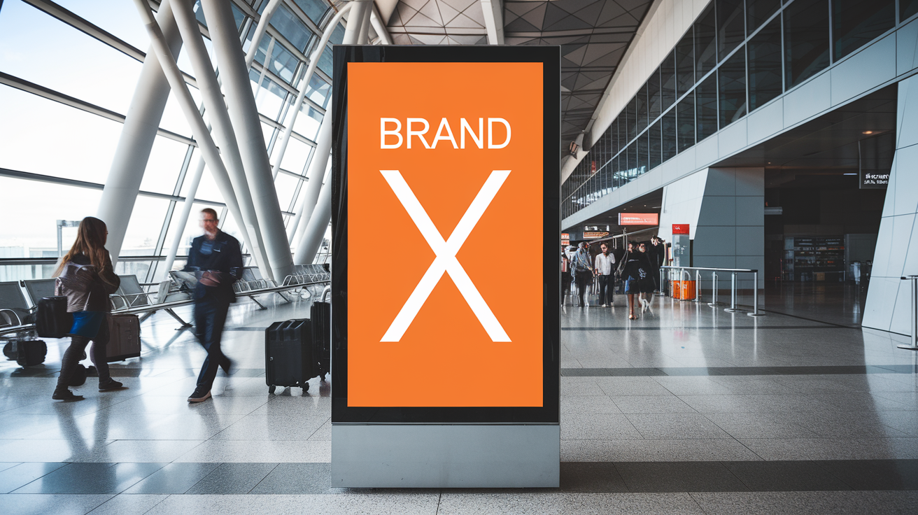 Airport Branding with Digital Standees for Modern Advertising