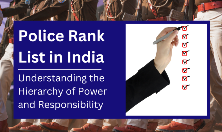 police rank list in India