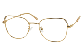 Golden frame spectacles