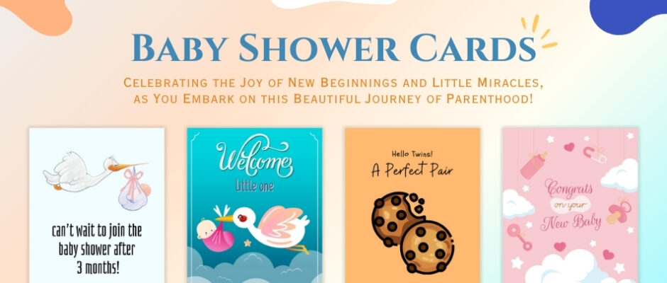 Virtual baby shower card