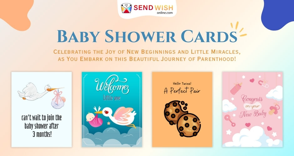 Virtual baby shower card