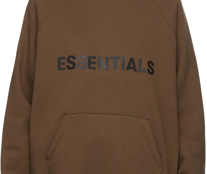 dark brown essentials hoodie