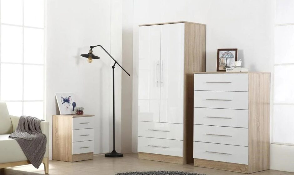 Wardrobe and Drawers Set