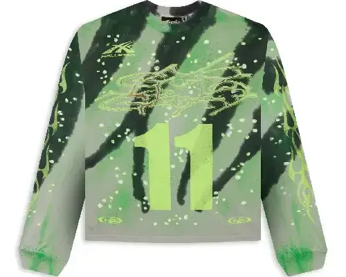 Green Hellstar Studios Tye Dye Moto Longsleeve