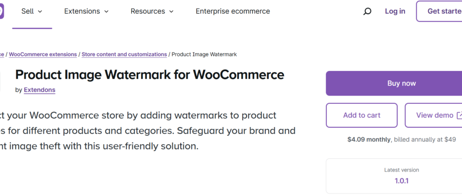 woocommerce watermark