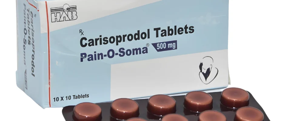 Pain O Soma 500mg (Carisoprodol) 10 tablet in blister pack