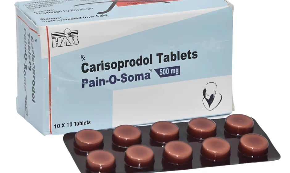 Pain O Soma 500mg (Carisoprodol) 10 tablet in blister pack