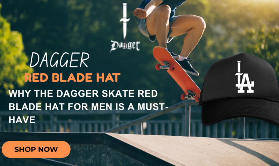 Dagger Skate Red Blade Hat for Men